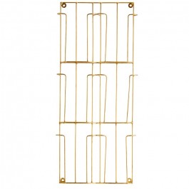 Shiny gold iron card rack