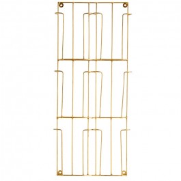 Shiny gold iron card rack