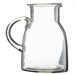 Glass water jug with handle
