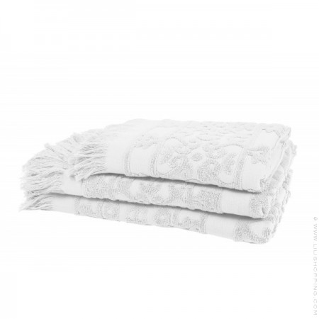 Sumatra white hand towel