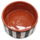 Vertical black stripe large serving bowl