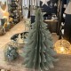 XL green standing paper Christmas tree