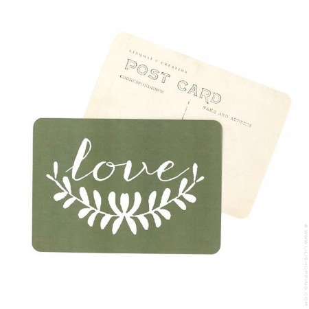 Love khaki Cinq Mai postcard