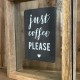 Carte postale Cinq Mai - Just coffee please ardoise