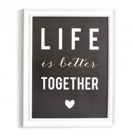 Affiche Cinq Mai - Life is better together ardoise