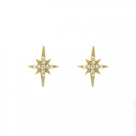 Boucles d'oreilles puce Diwali plaquées or