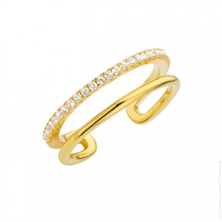 Chains river gold Plated Ring