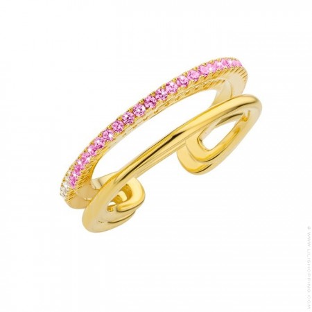 Fushia Sensuality gold Plated Ring