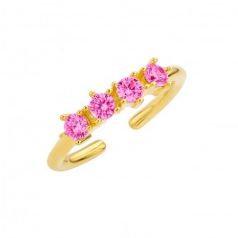 Fushia Affection gold Plated Ring