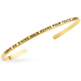 Viens on s'aime mais genre pour toute la vie gold platted bracelet