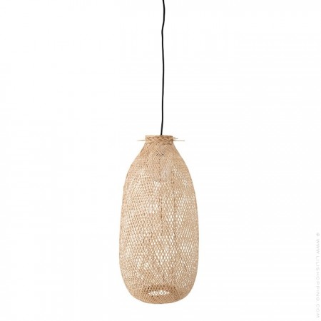 Lampe suspension en bambou naturel Rodi