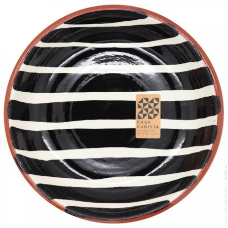 Coupelle motif rayures larges noirs