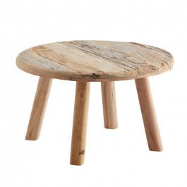 Table basse ronde en bois recyclé 60 cm