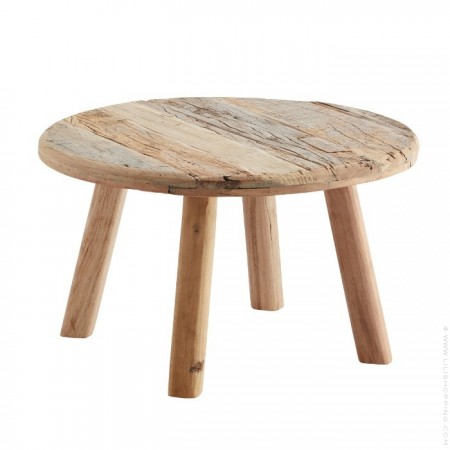 60 cm round wooden coffee table
