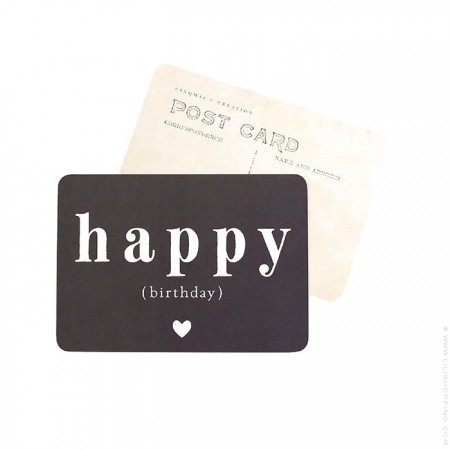 Carte postale Cinq Mai - Happy Birthday ardoise