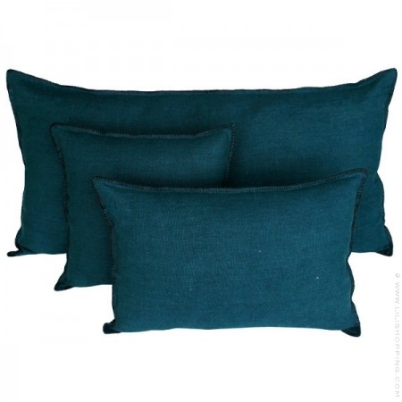 Mansa Prussian blue square cushion with inner