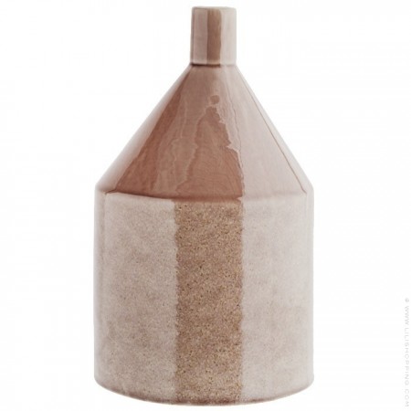 Caramel bottle stoneware vase