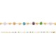 White rectangular zirconium gold platted bracelet