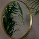 Miroir rond à bord doré antique 80 cm