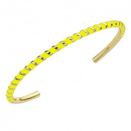 Enamel Yellow Candy gold platted bangle
