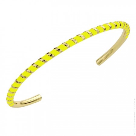 Enamel Yellow Candy gold platted bangle
