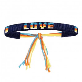 Bracelet tissé Rainbow Love