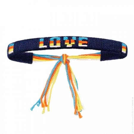 Bracelet tissé Rainbow Love