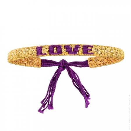 Bracelet tissé Purple Love