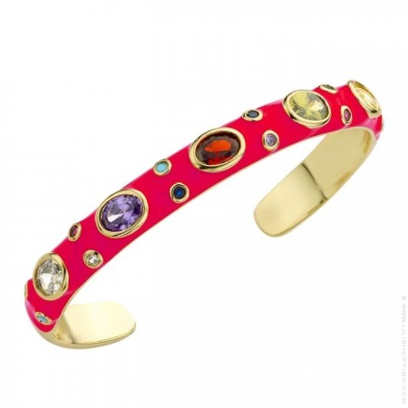 Candy Stone gold platted bangle