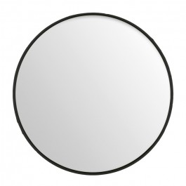 Miroir rond à bord noir 60 cm