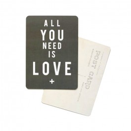 All you need is love + blackboard Cinq Mai postcard