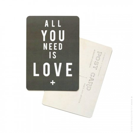 Carte postale Cinq Mai - All you need is love + ardoise