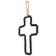 Black wooden beads cross