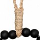 Black wooden beads cross