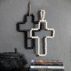 Black wooden beads cross