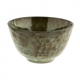 Stonneware black and green small bowl