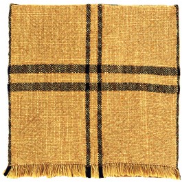 Finged and checked indian tan kitchen towel