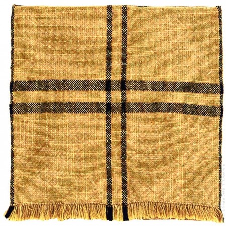 Finged and checked indian tan kitchen towel