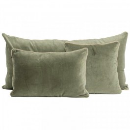 Housse de coussin rectangle NewDelhi kaki + intérieur