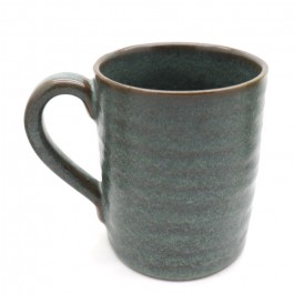 Dark petrol grey stonewear mug