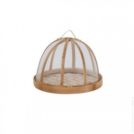 S bamboo tray and cover bell