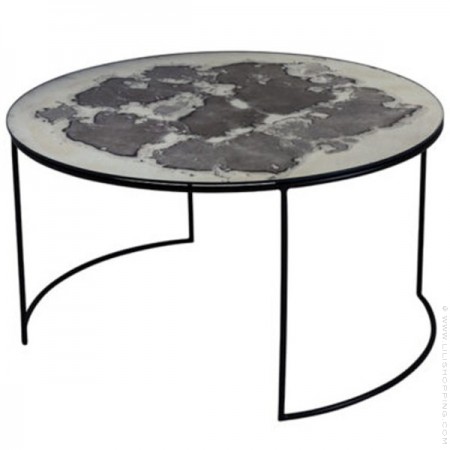 Ancient mirror sky glass coffee table 70 cm