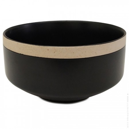 Wabi black large bowl