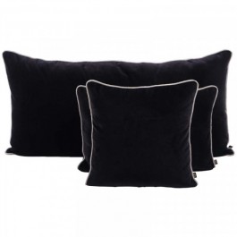 NewDelhi black square cushion with inner
