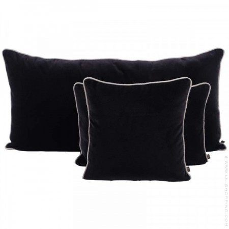 NewDelhi black square cushion with inner