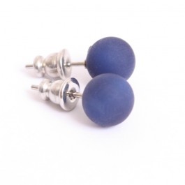 Navy blue resin earrings