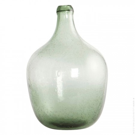 Rec green glas bottle vase