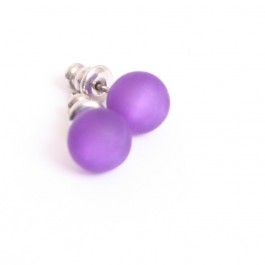 Purple resin earrings