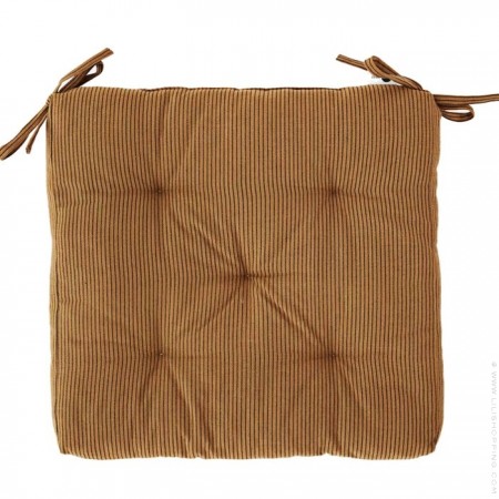 Coussin d'assise rayé amande