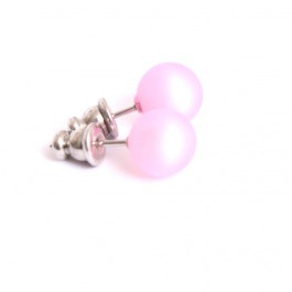 Pink resin earrings